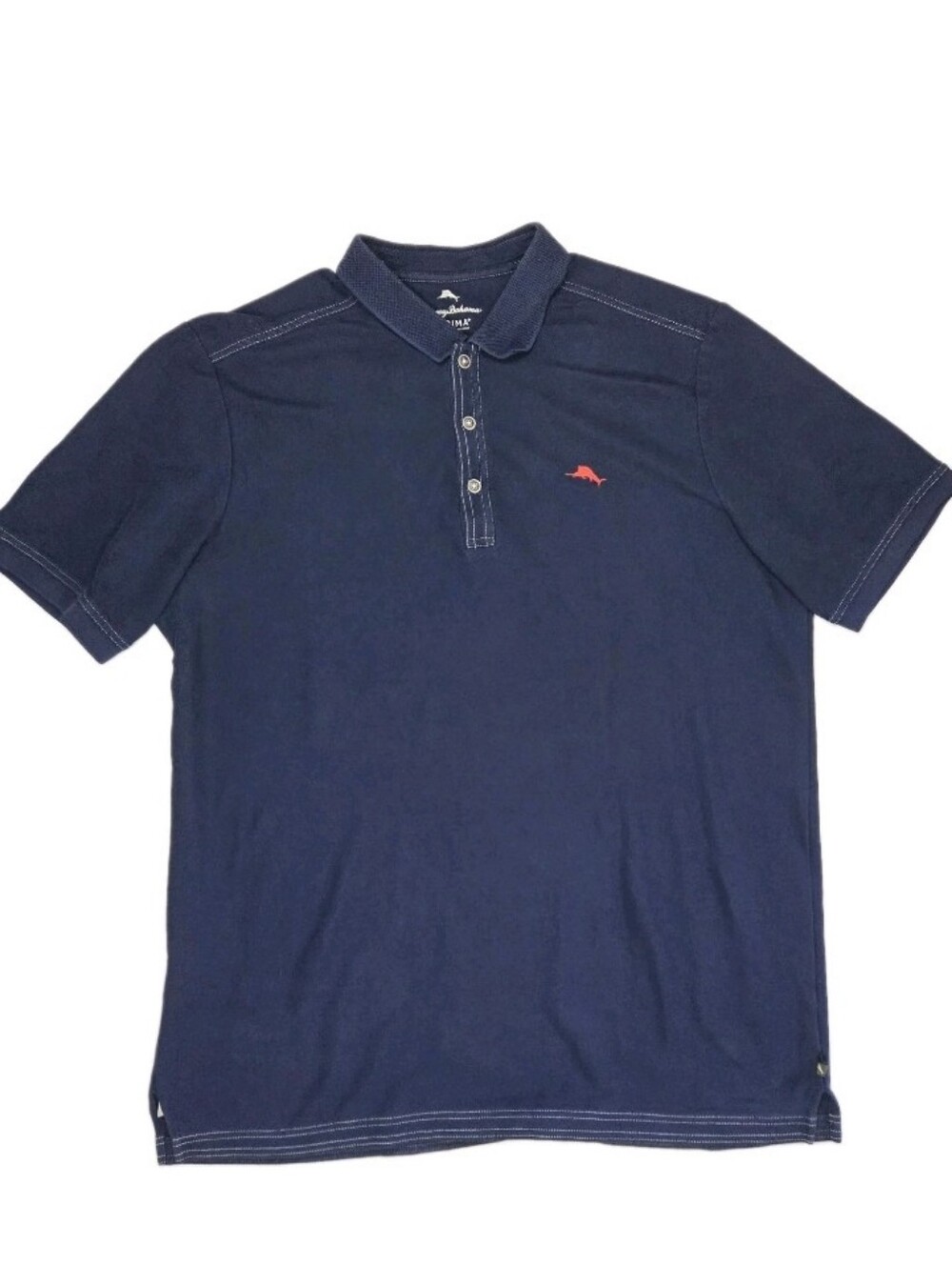 Tommy Bahama Emfielder 2.0 Islandzone Mens Polo Shirts Size XL Preppy Navy Blue